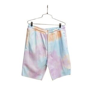 Rue21 Tie Dye Knit Pastel Sweat Shorts Men’s Small Raw Hem 28x9
